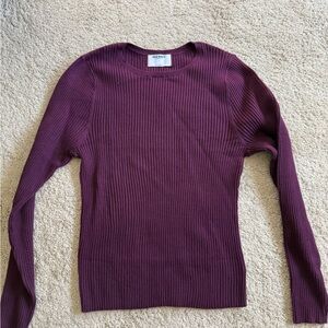 Old Navy Plum Ribbed Knit Top